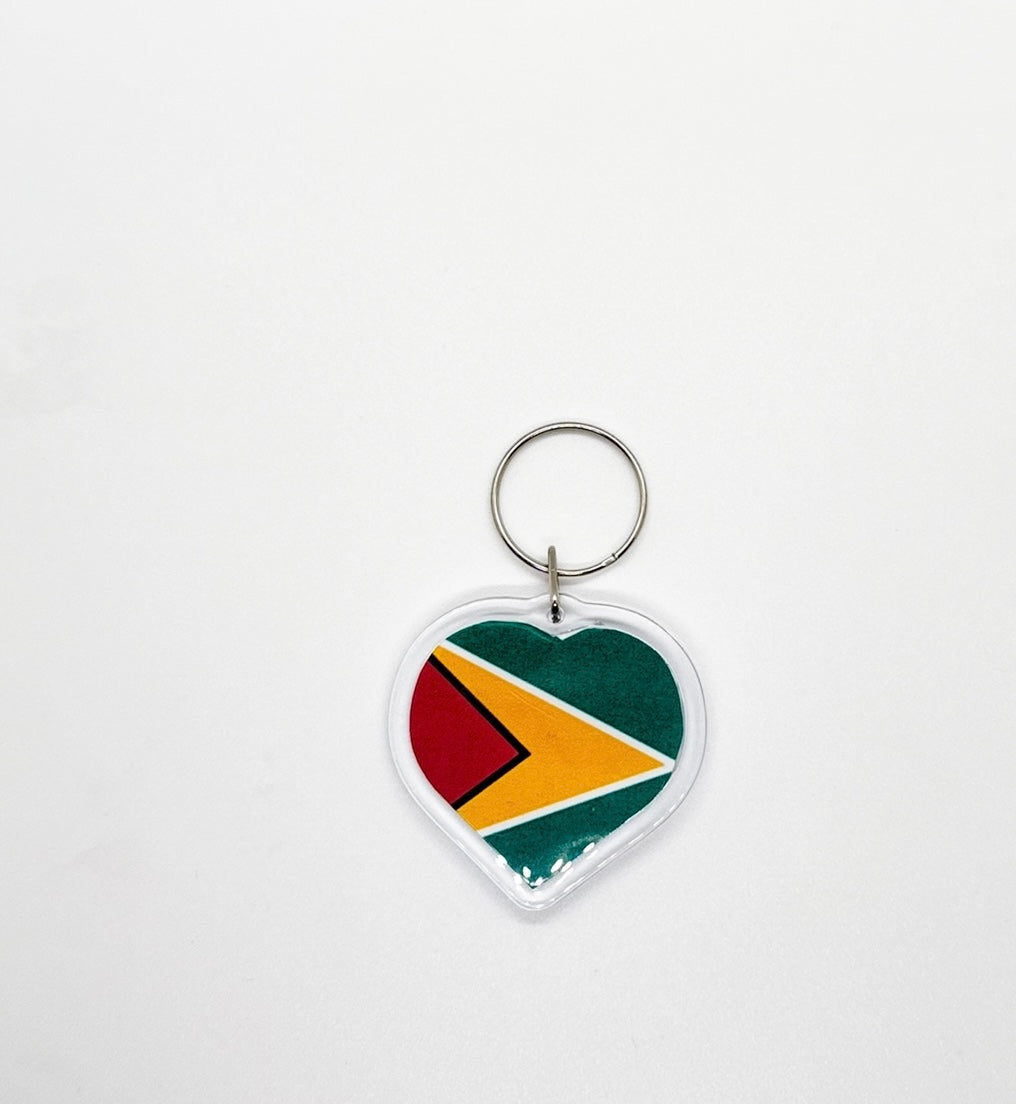 National Flag Heart Keyring