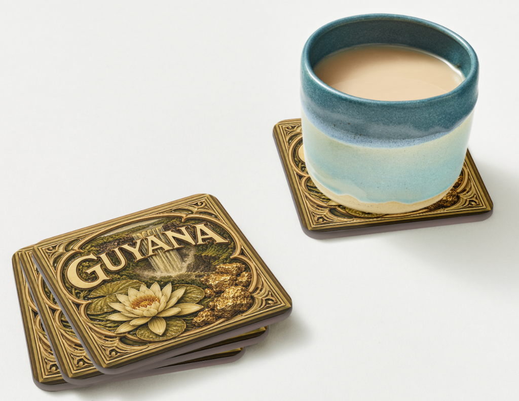Guyana Independence Ceramic Coaster