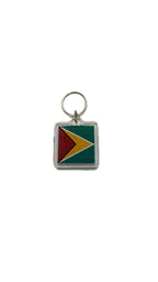 Square National Flag Keyring