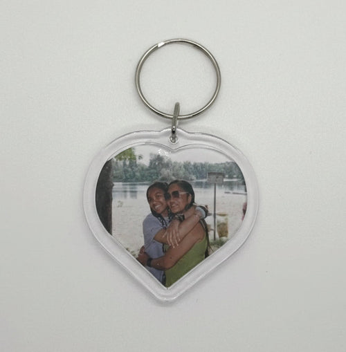 Acrylic Heart Keyring